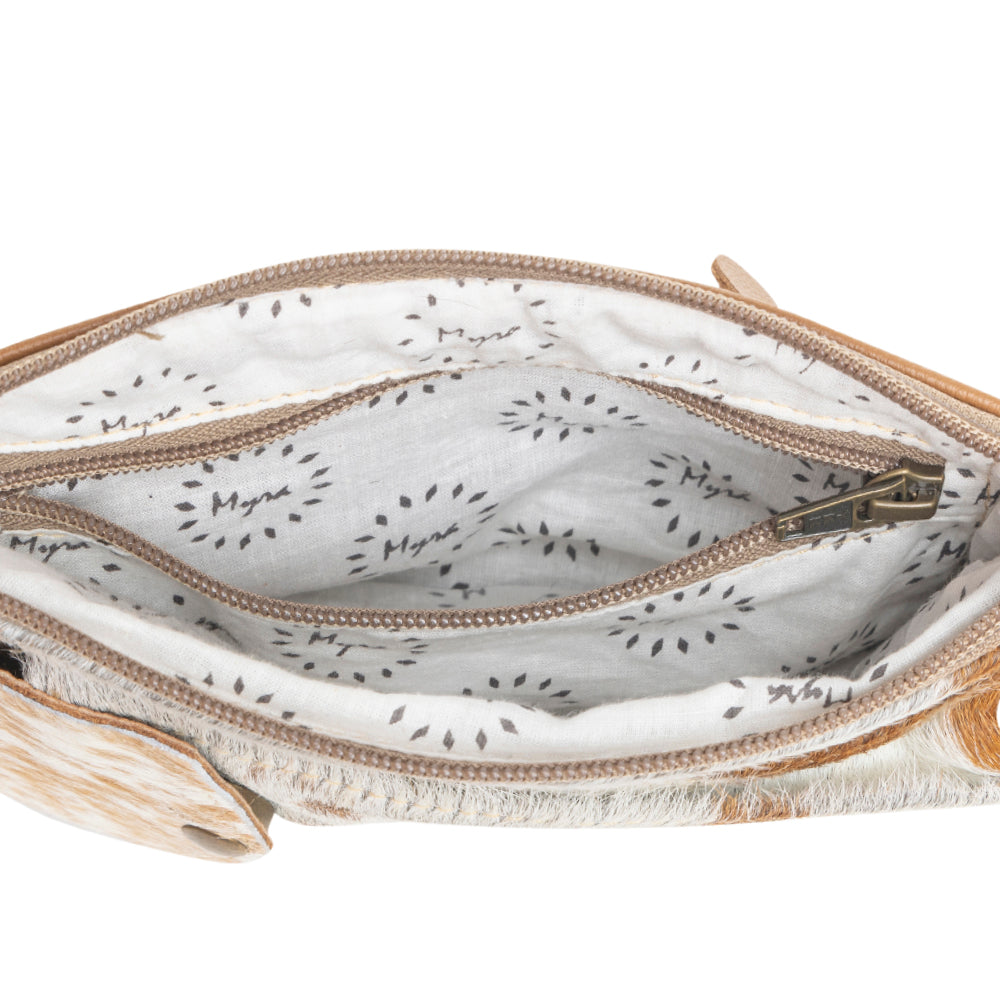 Wild Chic Phone Case Bag in Brown & White - Myra USA