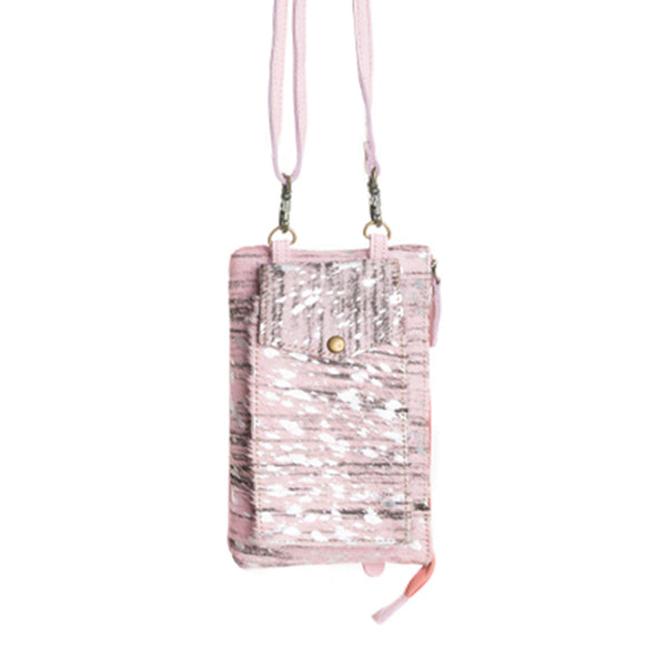 Wild Chic Phone Case Bag in Silver Fleck Pink