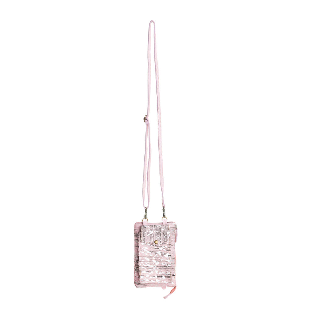 Wild Chic Phone Case Bag in Silver Fleck Pink - Myra USA