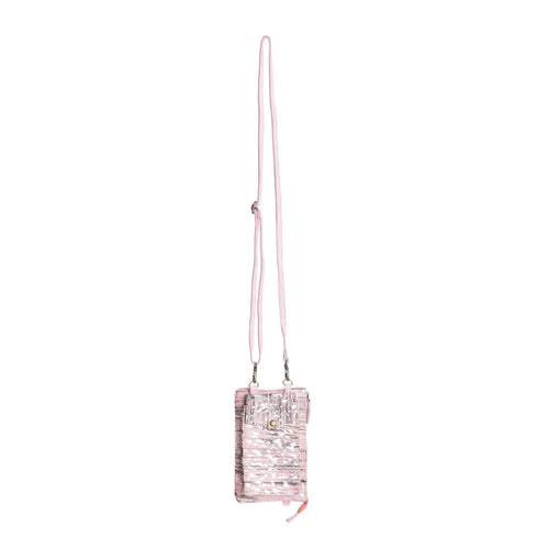 Wild Chic Phone Case Bag in Silver Fleck Pink - Myra USA