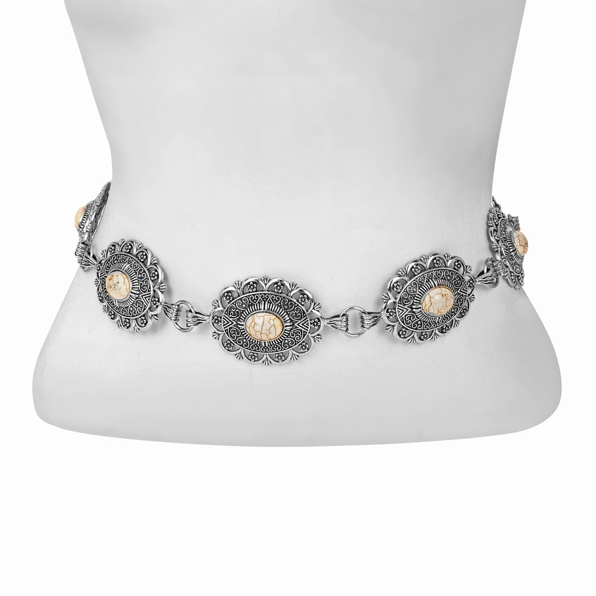 Myra Dustrose Stone Concho Belt for Women - Myra USA
