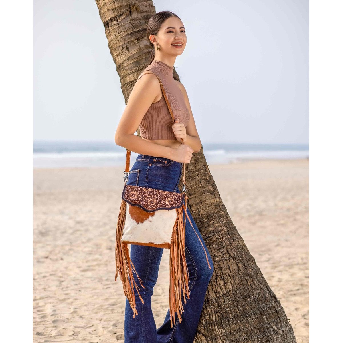 Blossom Hand-Tooled bag - MyraUSA
