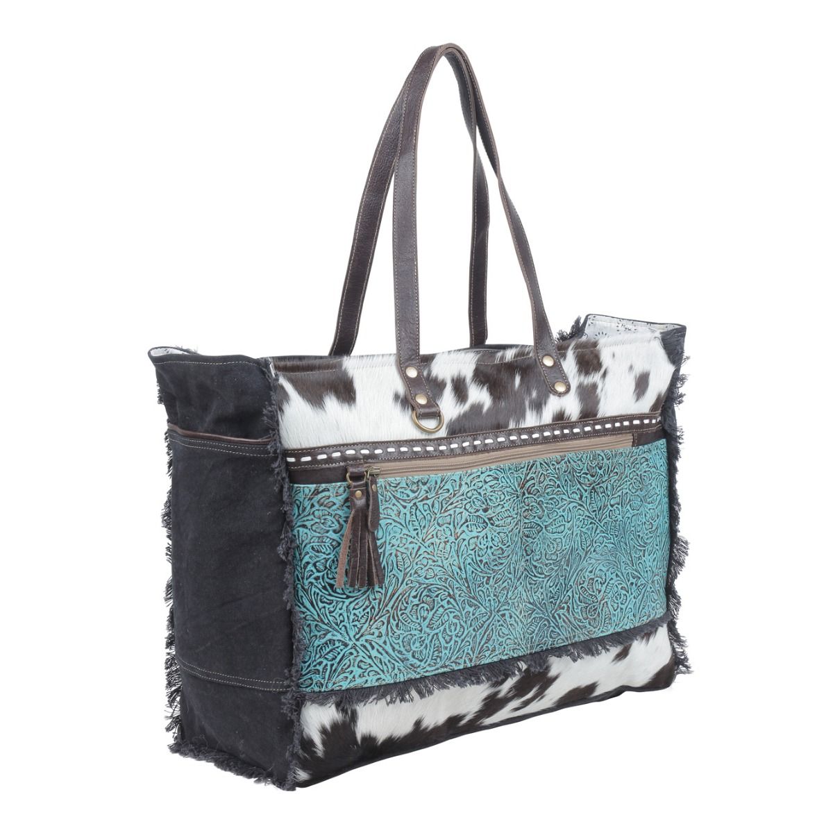 Sea Grass Canvas & Hairon Bag - MyraUSA