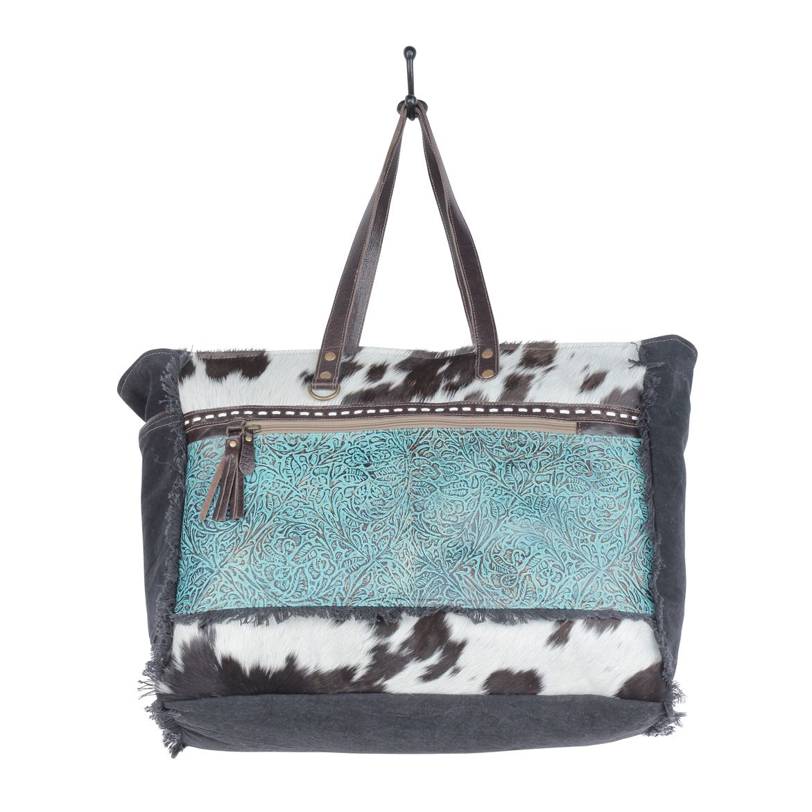 Sea Grass Canvas & Hairon Bag - MyraUSA