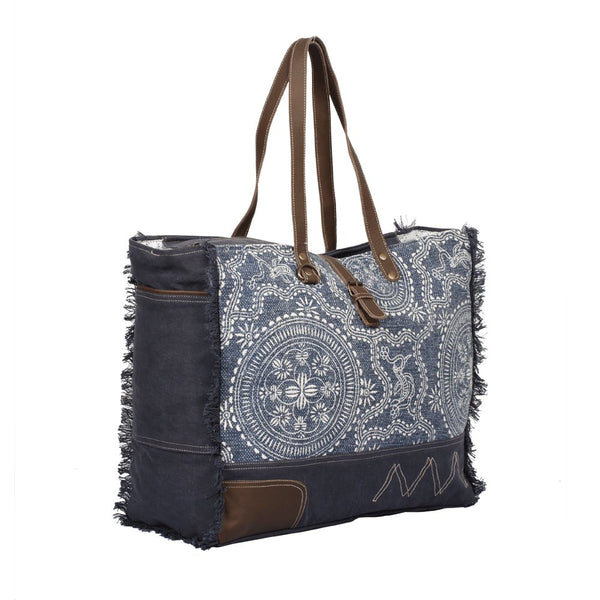 Sylvan Blue Weekender Bag - Myra Bags