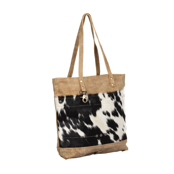 Cocoa Leather & Hairon Bag - Myra Bags