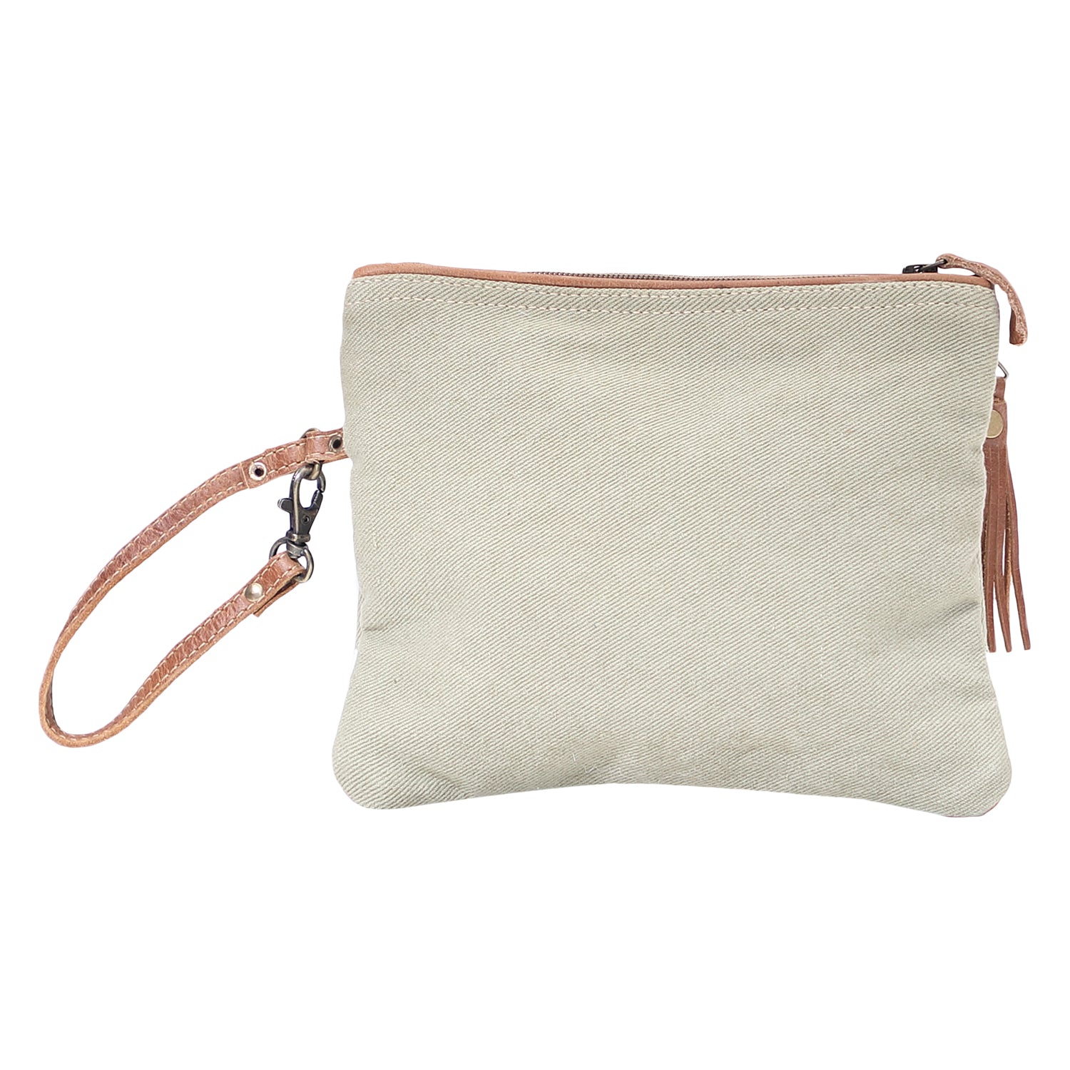 GREEN N TAN POUCH - MyraUSA