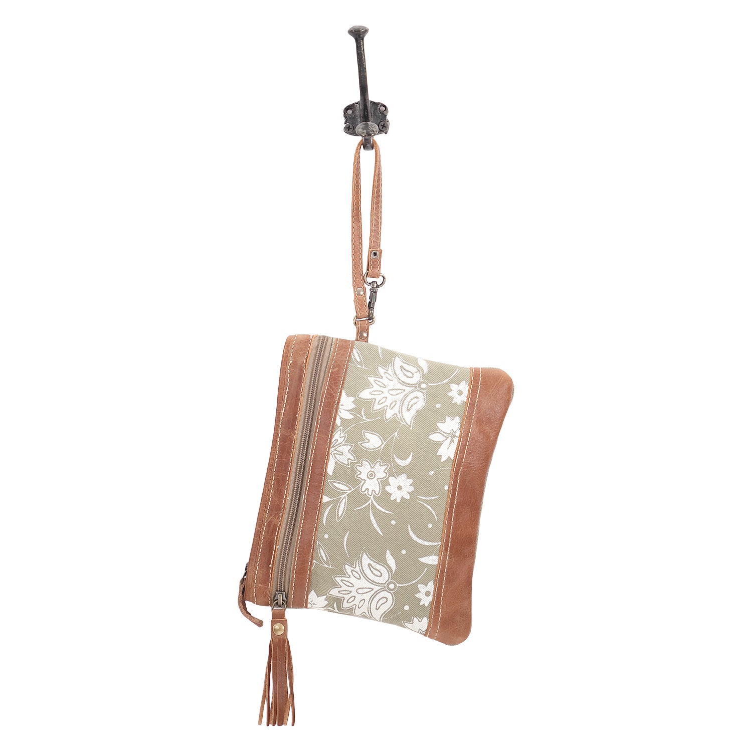 GREEN N TAN POUCH - MyraUSA
