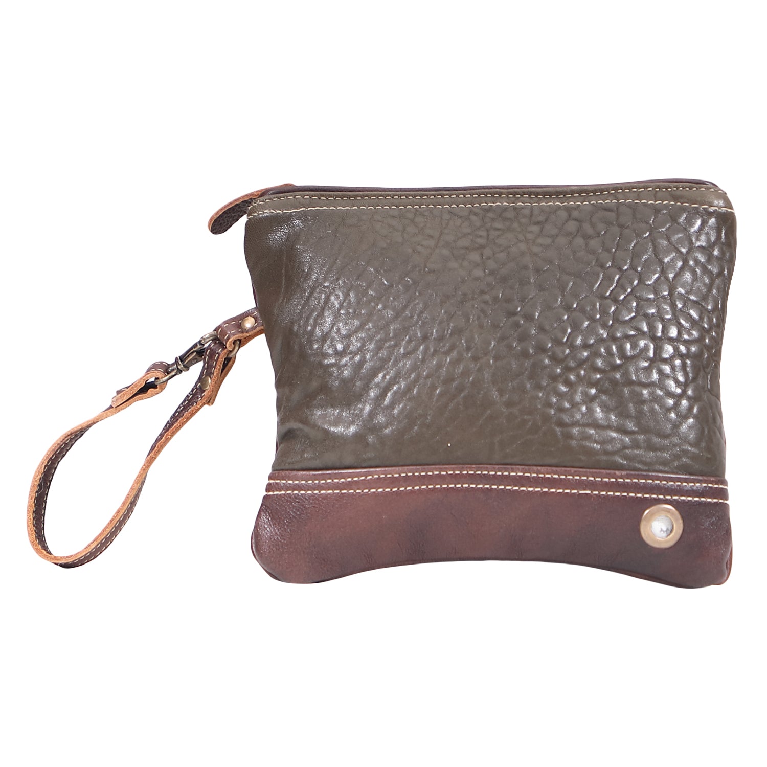 GREENISH CLASSIO POUCH - MyraUSA