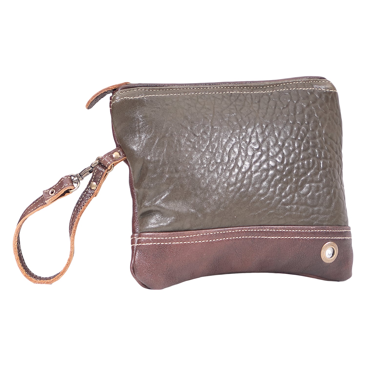 GREENISH CLASSIO POUCH - MyraUSA