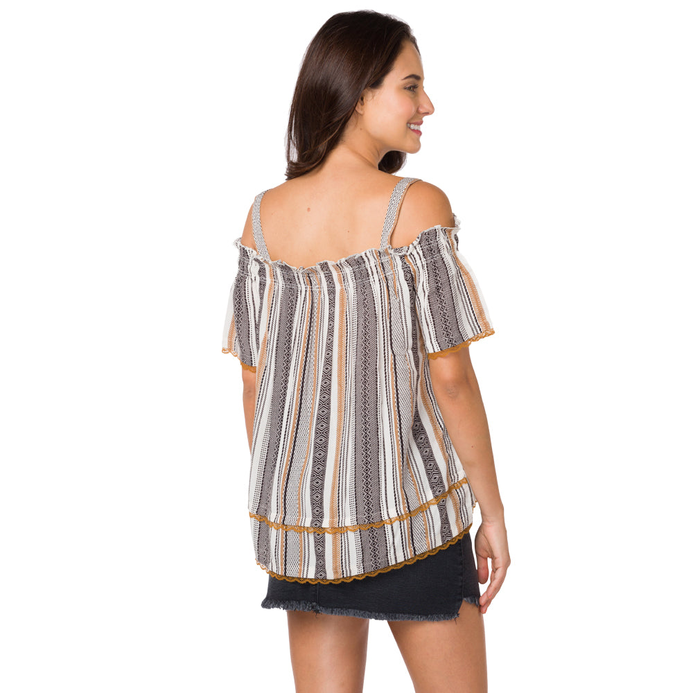 Patterned Streak Top - MyraUSA