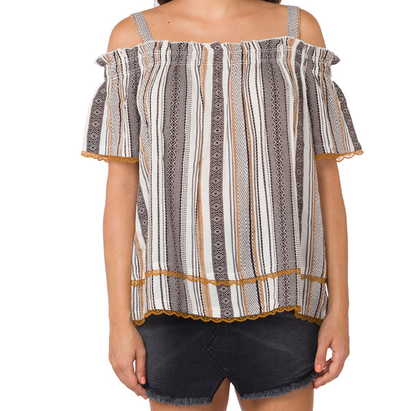 Patterned Streak Top - MyraUSA