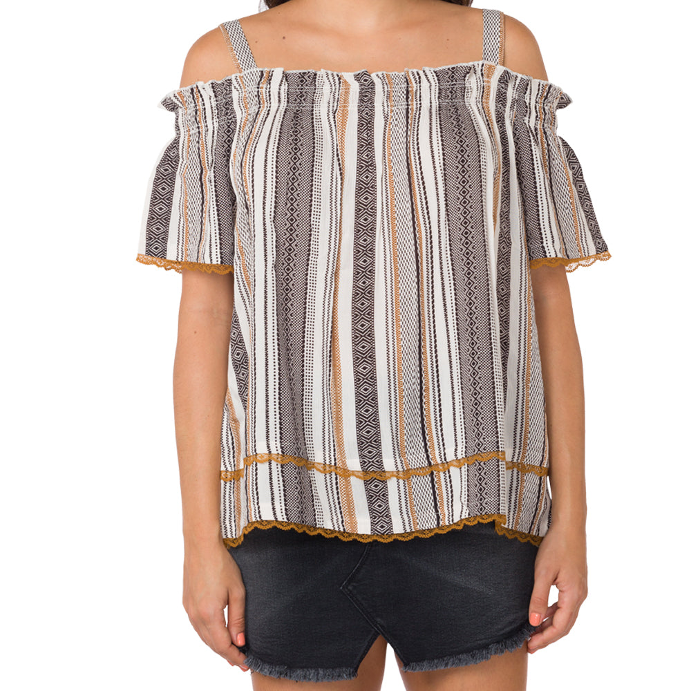 Patterned Streak Top - MyraUSA