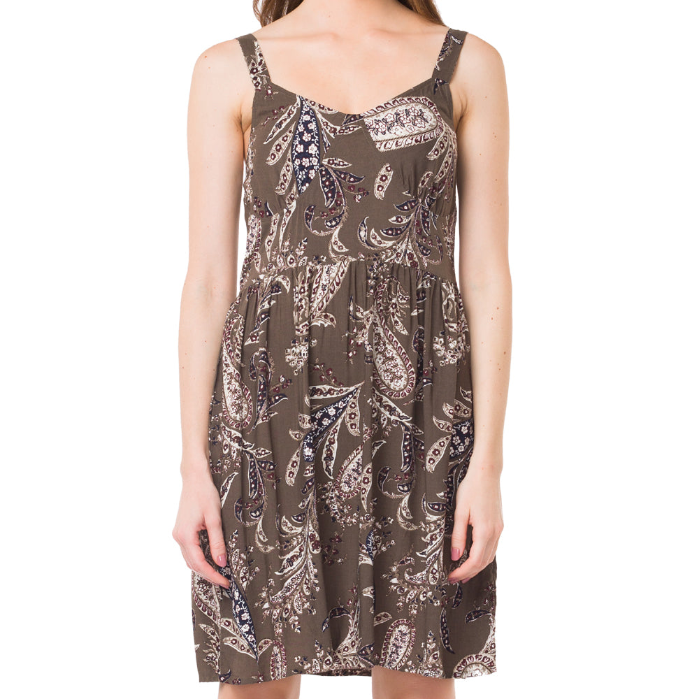 Brown Foliage Dress - MyraUSA