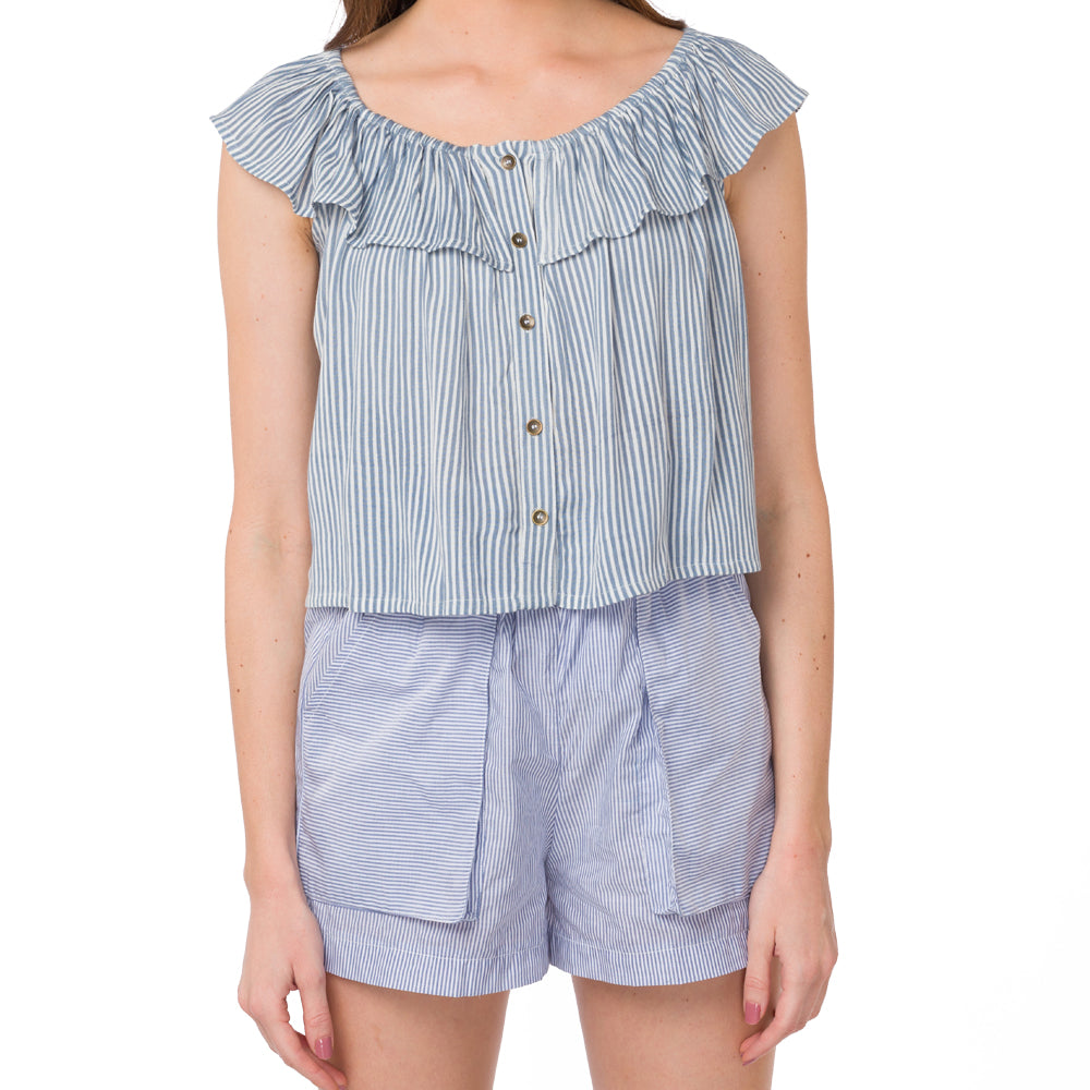 Furbelow Off Shoulder Top - MyraUSA