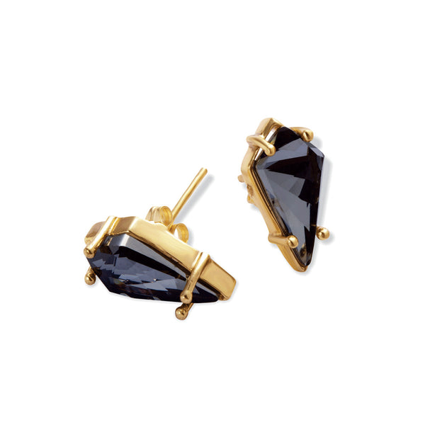 Black Knight Stud Earrings - MyraUSA
