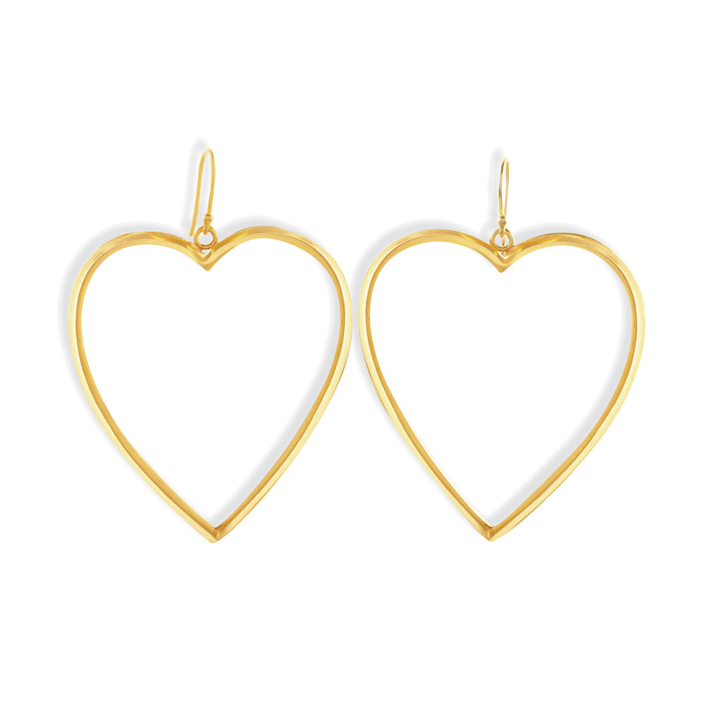 The Golden Hearts Drop Earrings - MyraUSA
