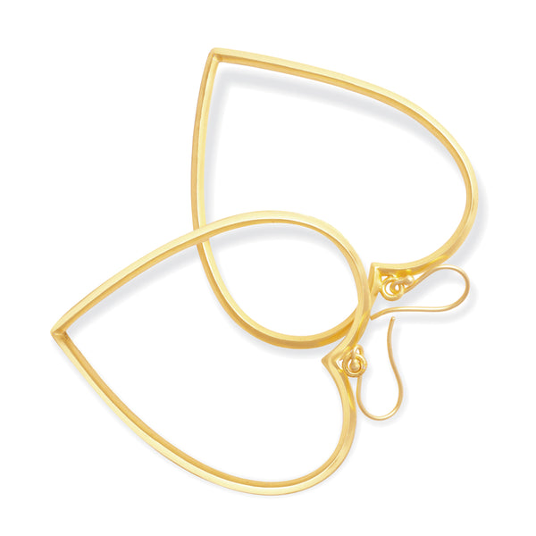 The Golden Hearts Drop Earrings - MyraUSA