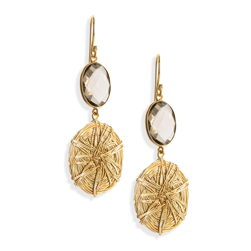 Stone Gaze Drop Earrings