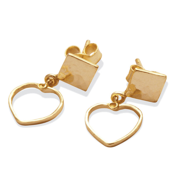 Love Triangle Drop Earrings