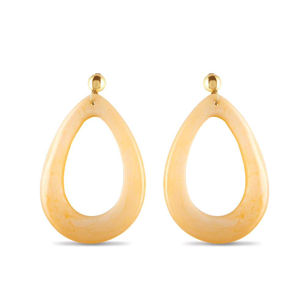 Oval Yellow Drop Earrings - MyraUSA