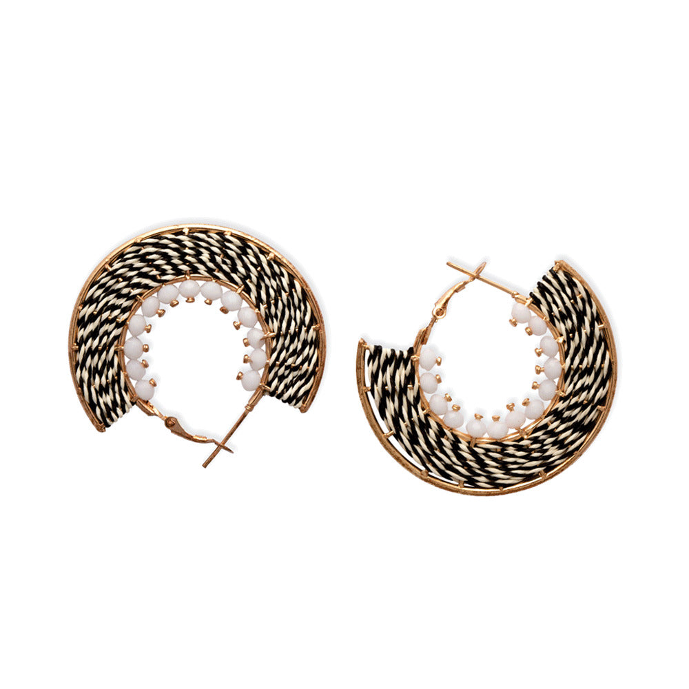 Zebra Zeal Hoop Earrings - MyraUSA