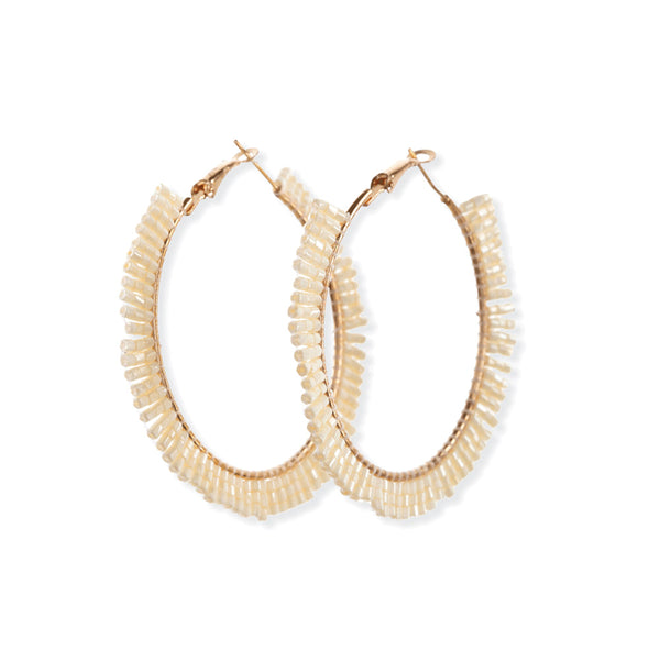 Pearl Gala Hoop Earrings - MyraUSA