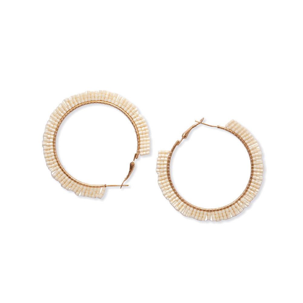 Pearl Gala Hoop Earrings - MyraUSA