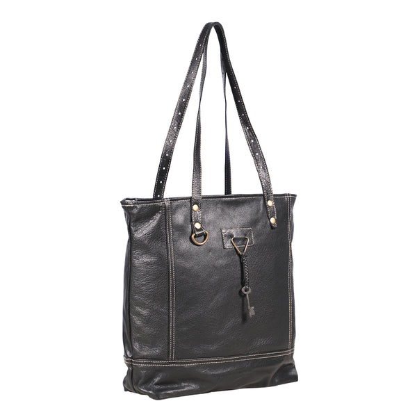 Slim Leather Tote Bag