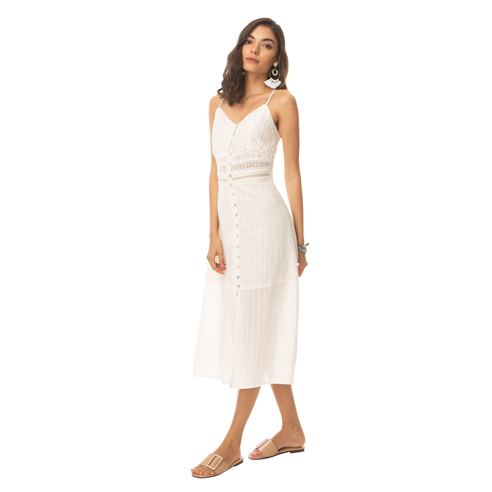 Chic Net Detail Dress - MyraUSA