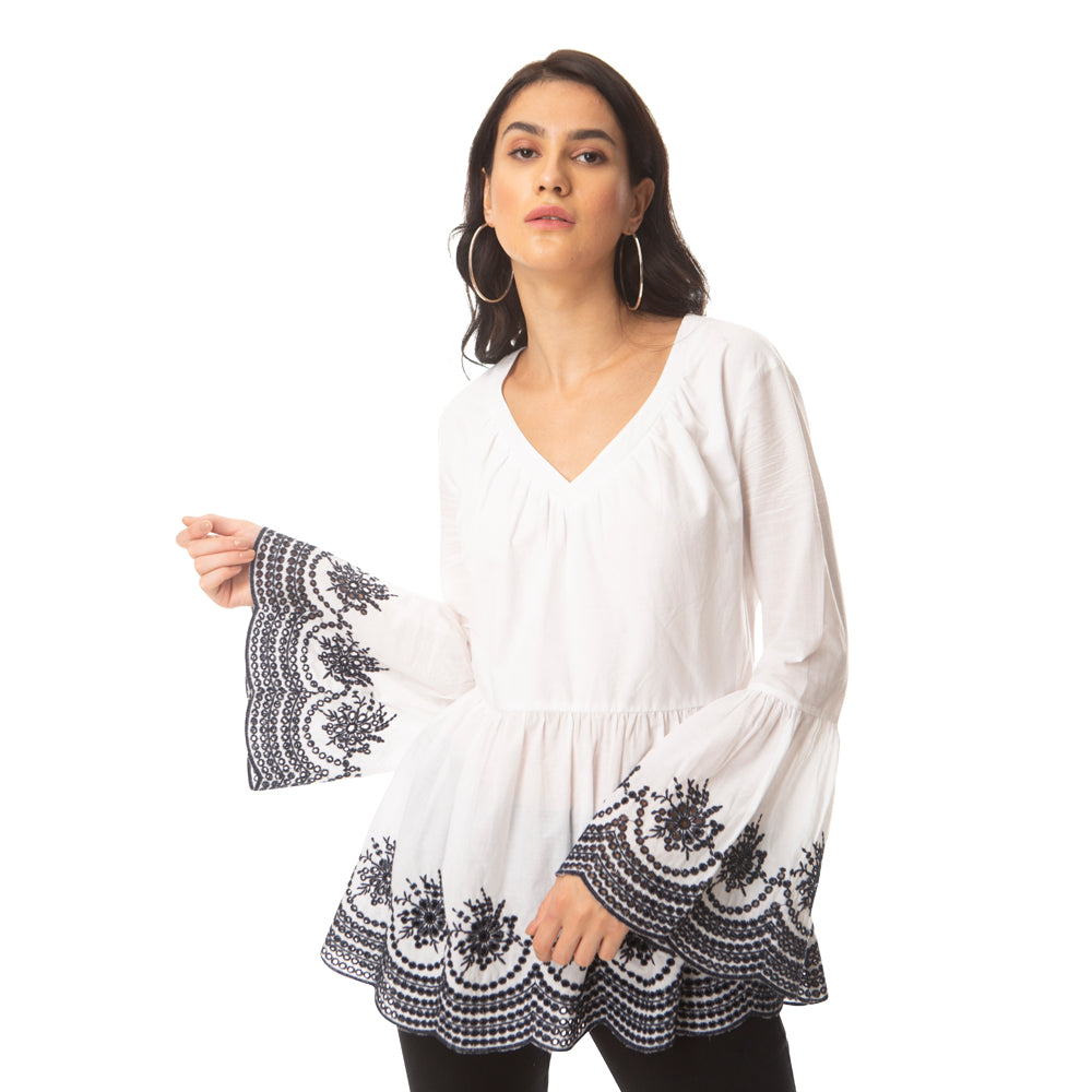 Elegant Embroidered Top - MyraUSA