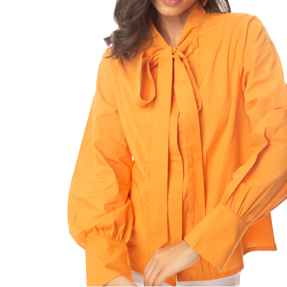 Pleets & Bow Shirt - MyraUSA