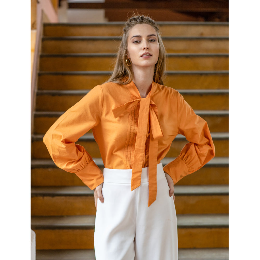 Pleets & Bow Shirt - MyraUSA