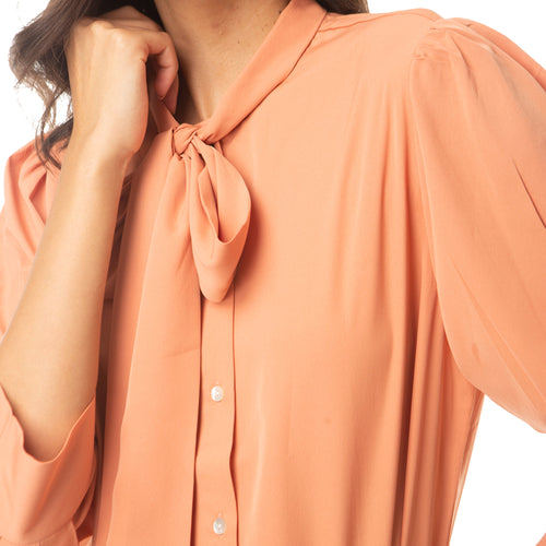 Tempted Peach Bow Shirt - MyraUSA