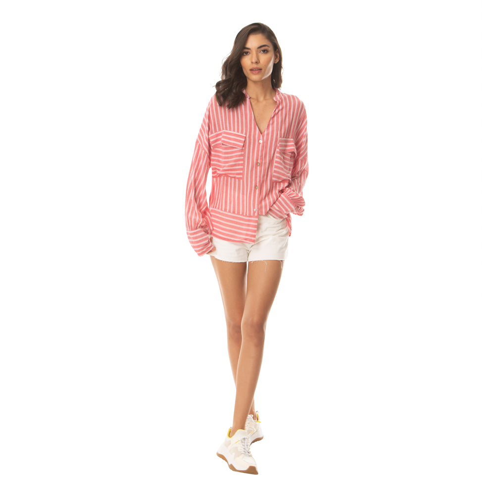 Striped Oversized Shirt - MyraUSA