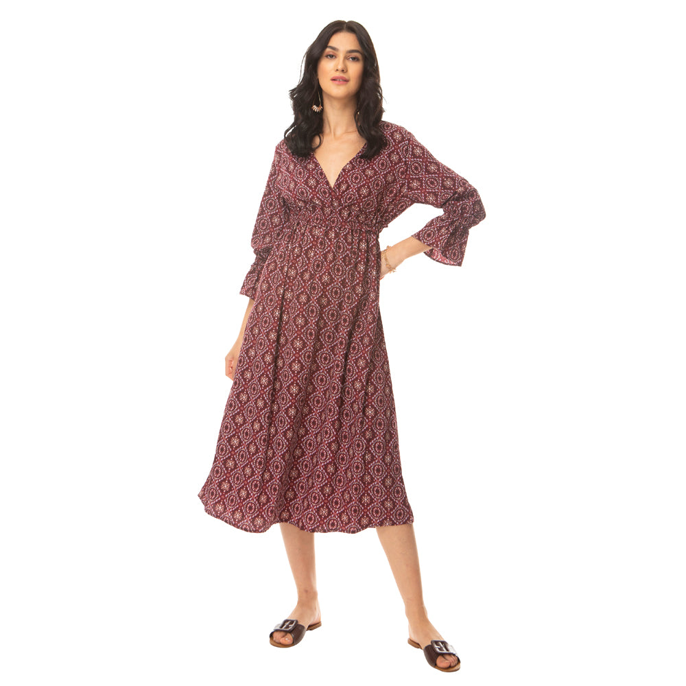 Ajrakh Midi Dress - MyraUSA
