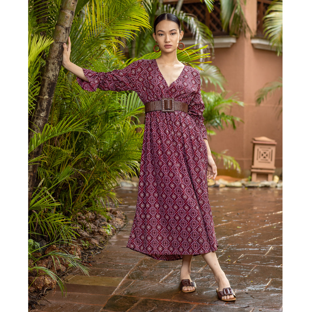 Ajrakh Midi Dress - MyraUSA