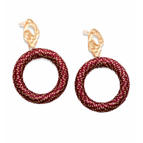 Hammered Blossom Hoops - MyraUSA