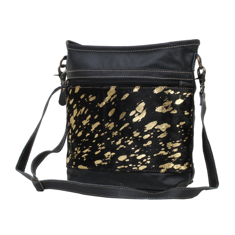 GOLDEN BEACONS LEATHER AND HAIRON BAG