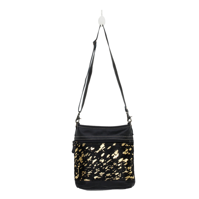 GOLDEN BEACONS LEATHER AND HAIRON BAG