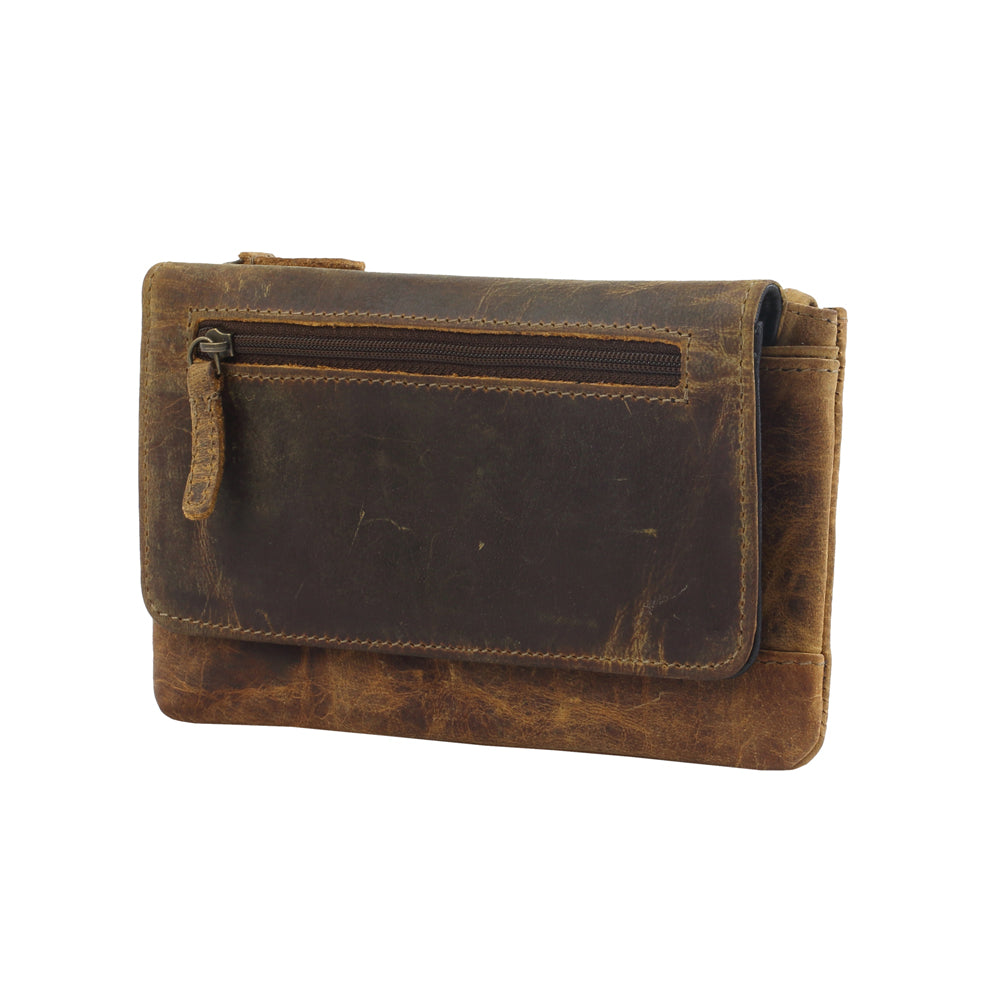 OAK FIRE LEATHER AND HAIRON WALLET - MyraUSA