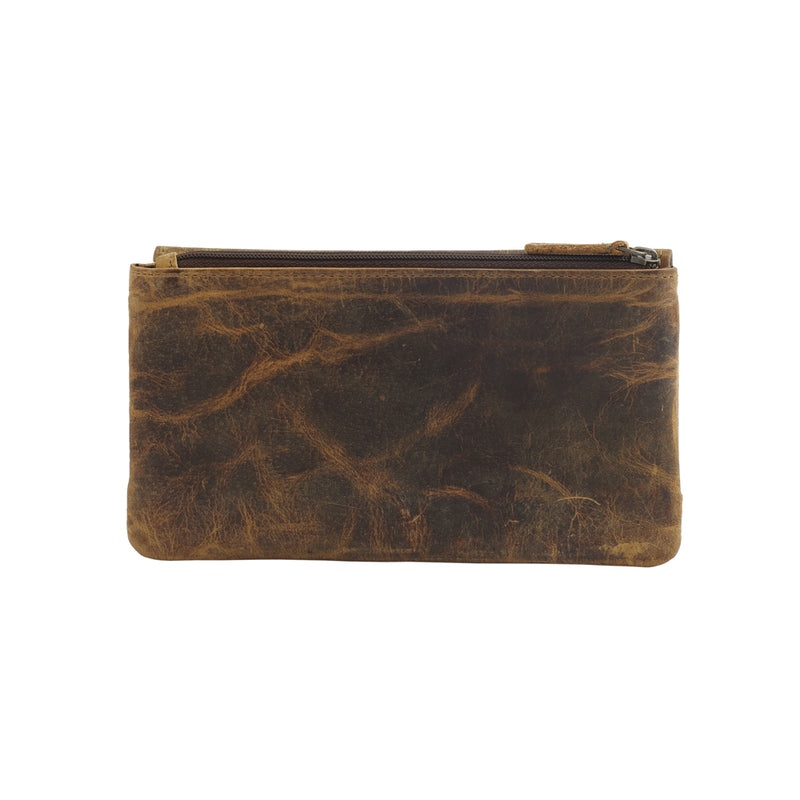 OAK FIRE  LEATHER AND HAIRON WALLET