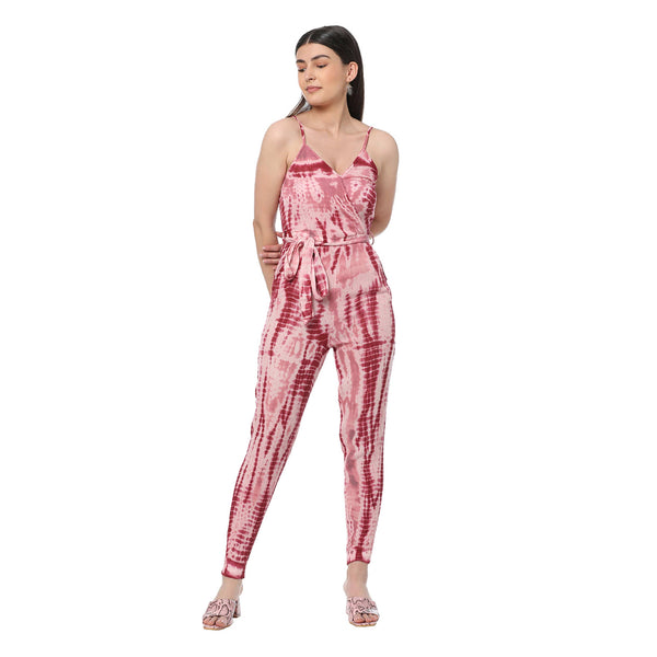Pink Tinted Strappy Jumpsuit