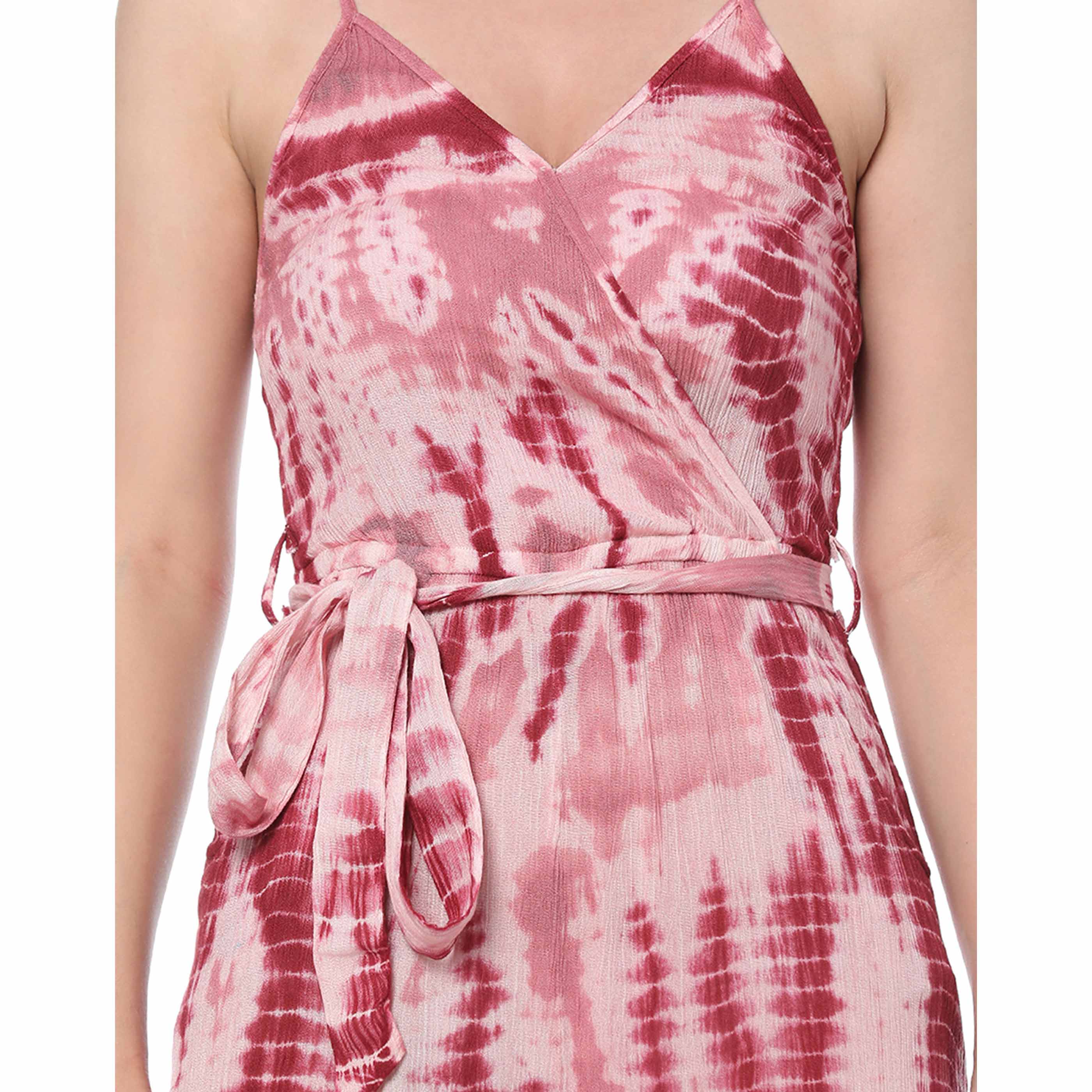 Pink Tinted Strappy Jumpsuit - MyraUSA
