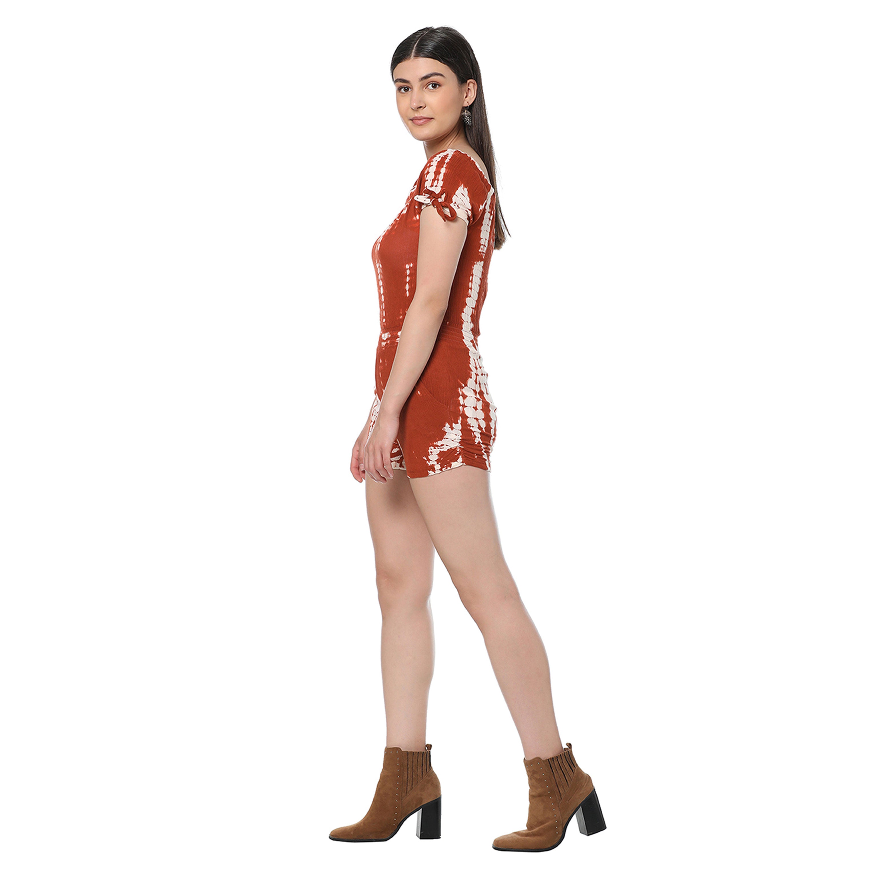 Chestnut Playsuit Romper - MyraUSA