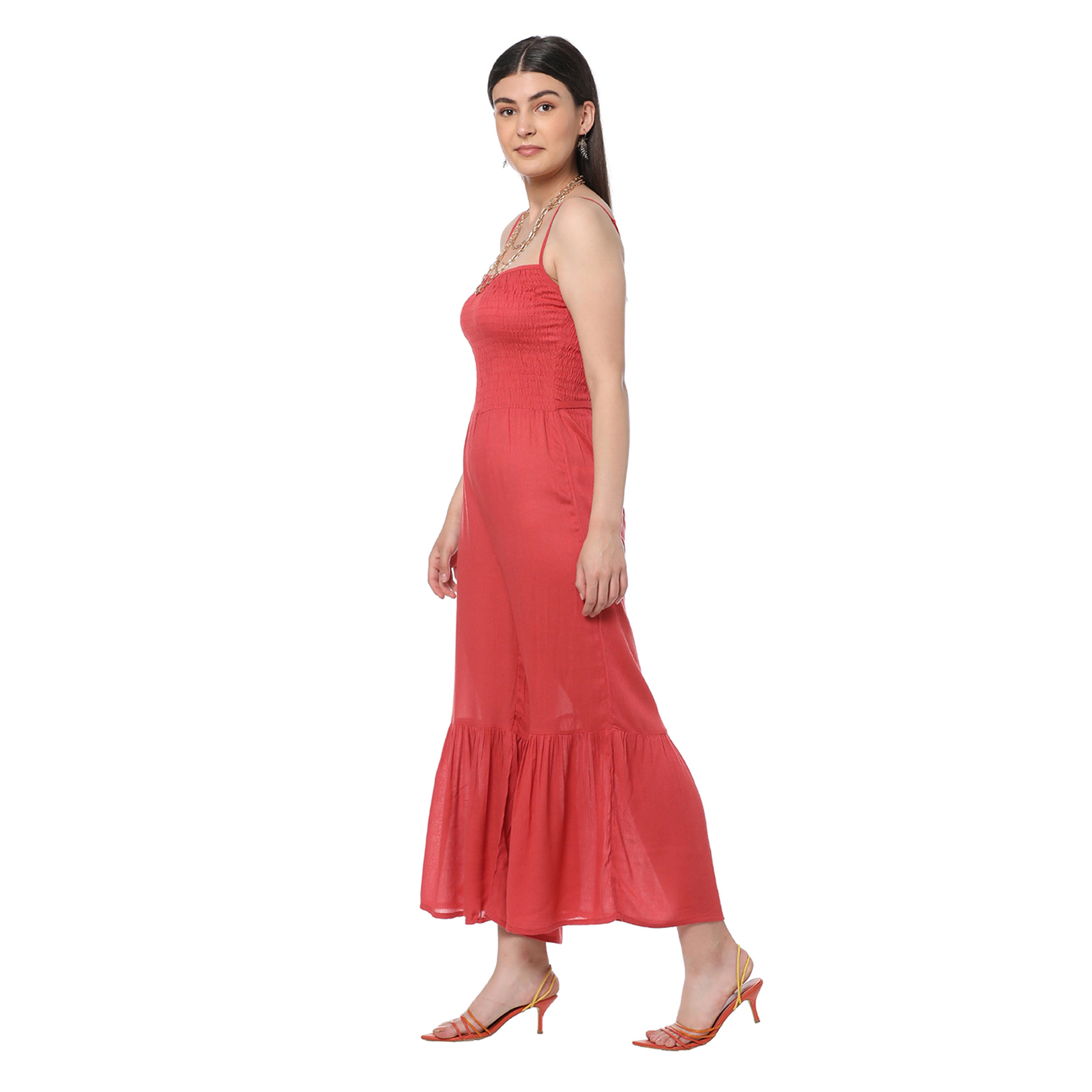 Flared Vermillion Jumpsuit - MyraUSA