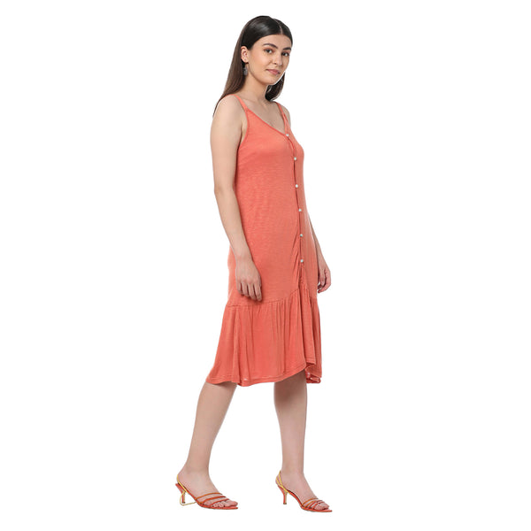 Refined Orange Dress - MyraUSA