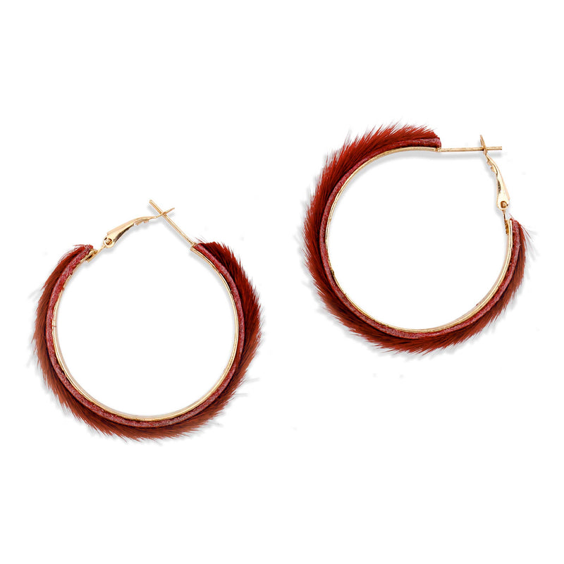 Vermilion Hoops Earrings