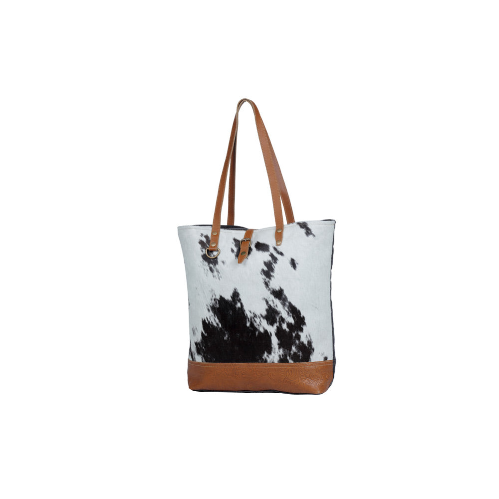 Rock-Strewn Canvas & Hairon Bag - MyraUSA