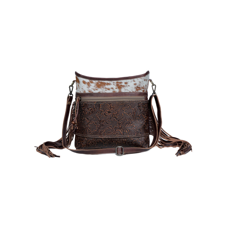 Classic Etchings  Leather & Hairon Bag